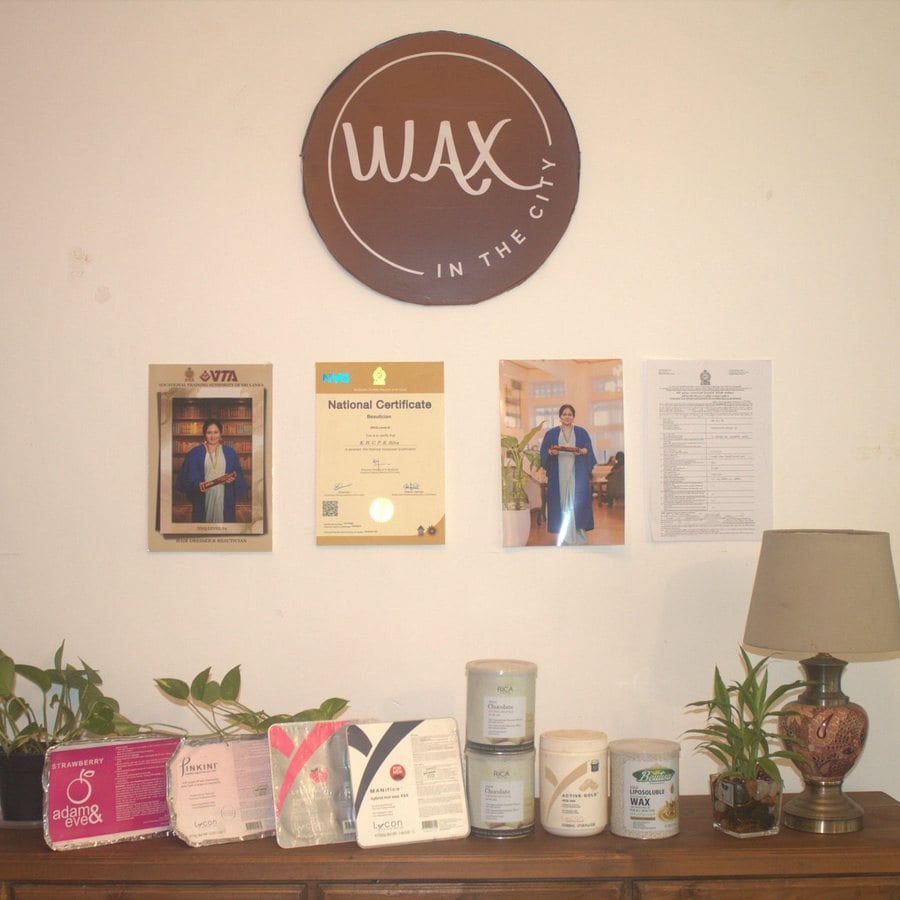 Wax In The City studio branding and treatment room